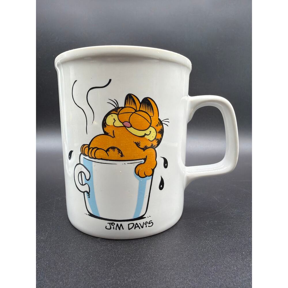 Vintage 1978 Garfield Coffee Mug Jim Davis Enesco I Love My Coffee Ceramic Cup